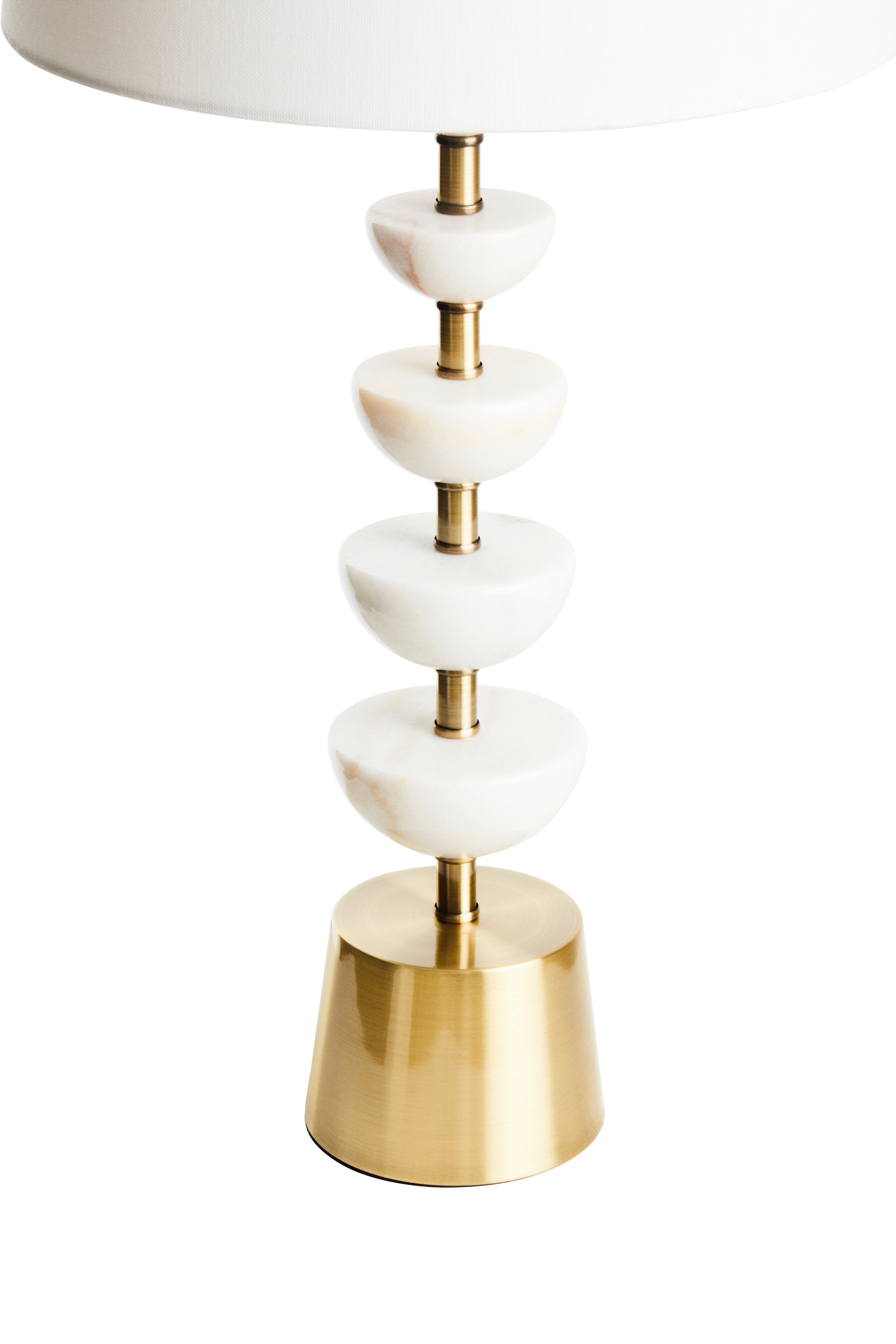 Bonnie White Marble & Gold Table Lamp